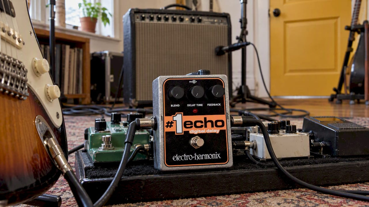 Electro-Harmonix #1 Echo on a guitar pedalboard
