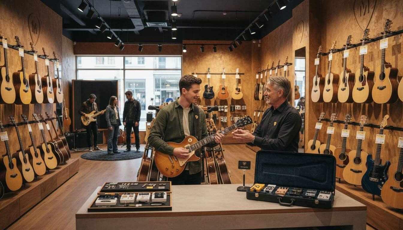 UK guitar showroom