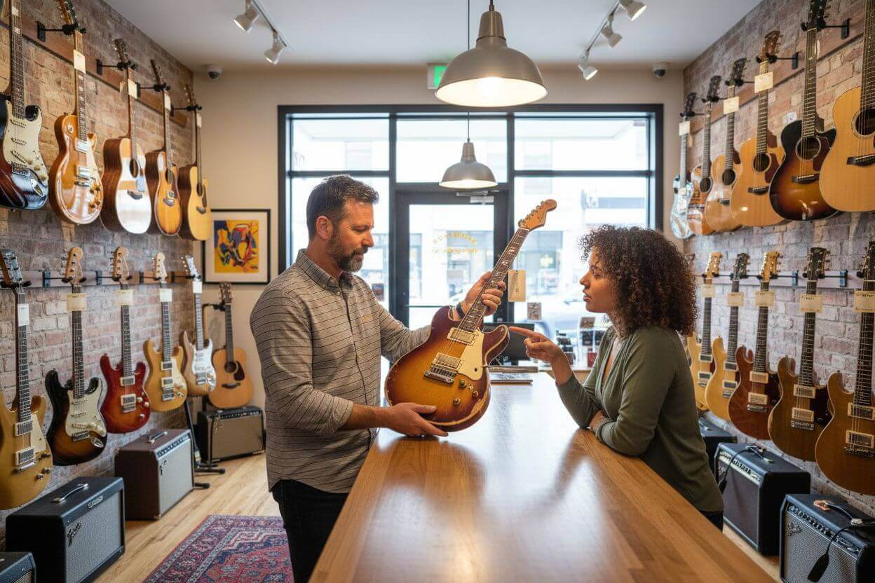 guitar shop display