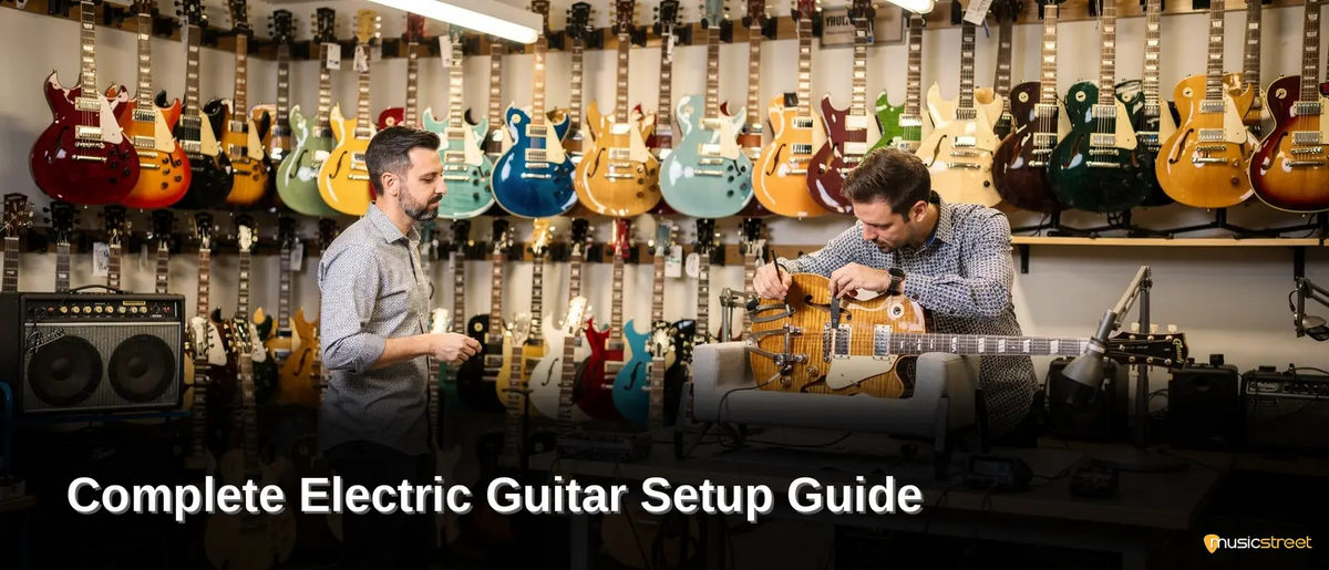 Every electric guitar sold by MusicStreet undergoes a comprehensive multi-point inspection and professional workshop setup