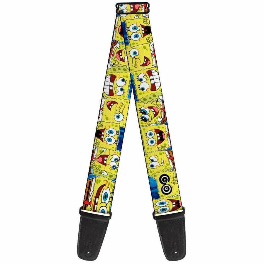 Buckle Down Bd Seatbelt Buckle Belt - Sponge Bob Expressions featuring vibrant SpongeBob designs.