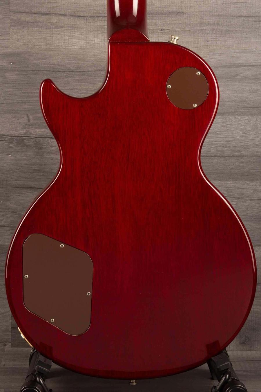 USED - Gibson 1988 Les Paul Pre Historic '59 back view showcasing the flame top and controls.