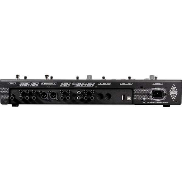 Back view of the Kemper Stage MK 2 Profiler & Multi FX, showcasing connectivity options and ports.
