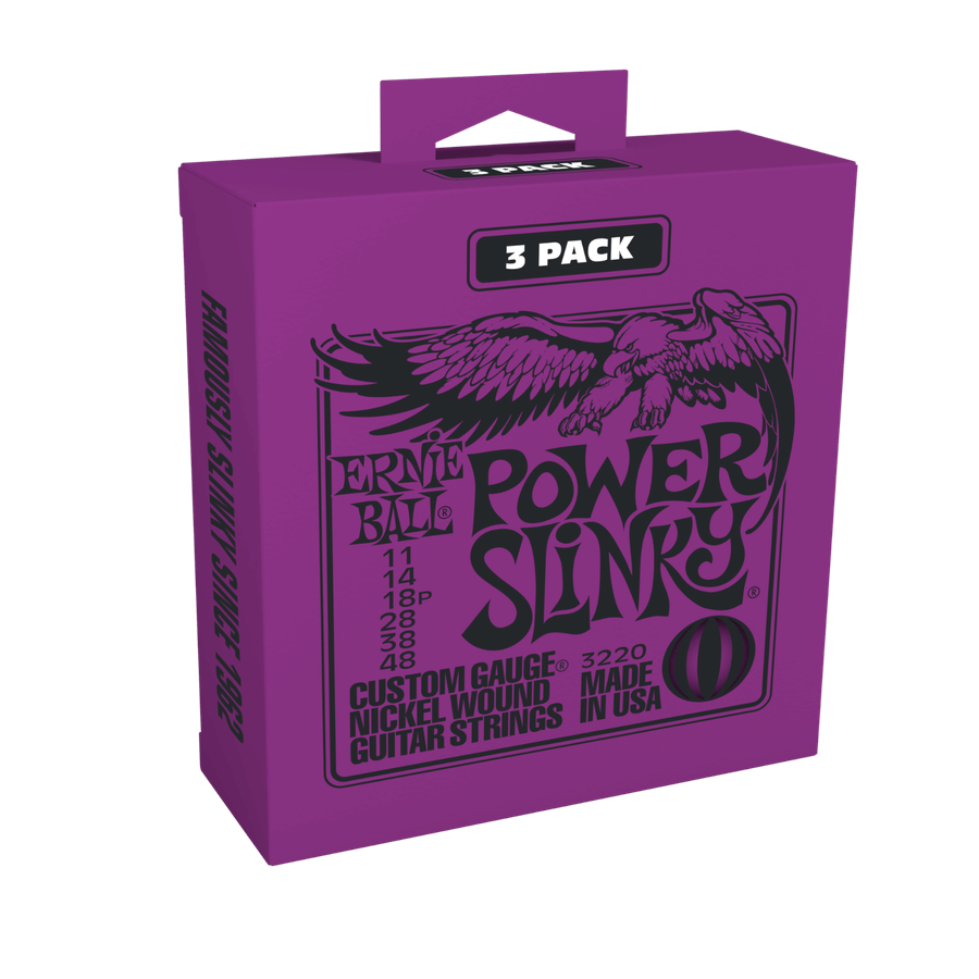 Ernie Ball Power Slinky Guitar Strings 11-48 - 3 Pack