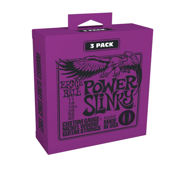 Ernie Ball Power Slinky Guitar Strings 11-48 - 3 Pack