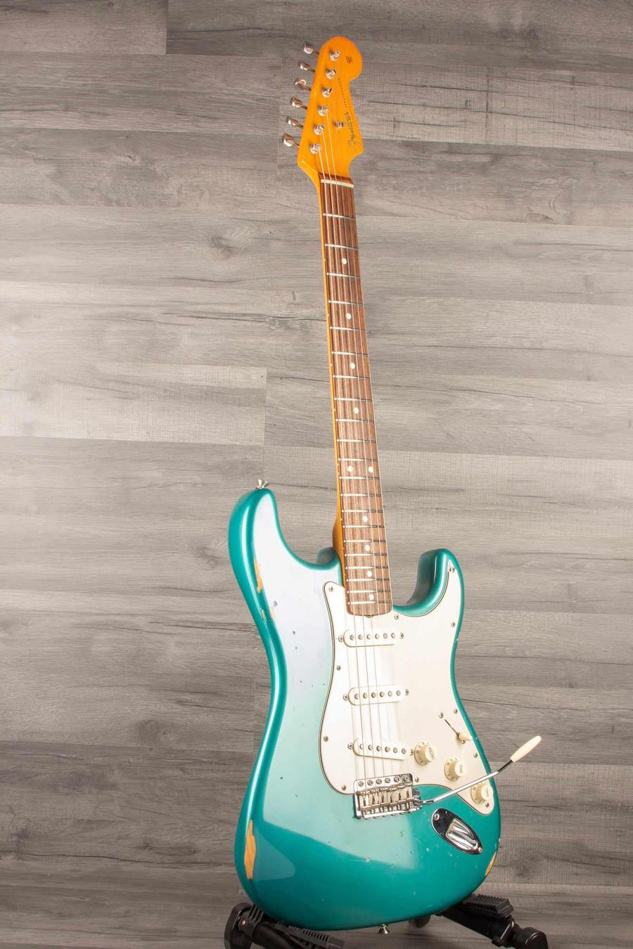 USED - 2004 Fender American Vintage '62 Reissue Strat - Ocean Turquoise with Seymour Antiquity II Surfer Pickups - MusicStreet