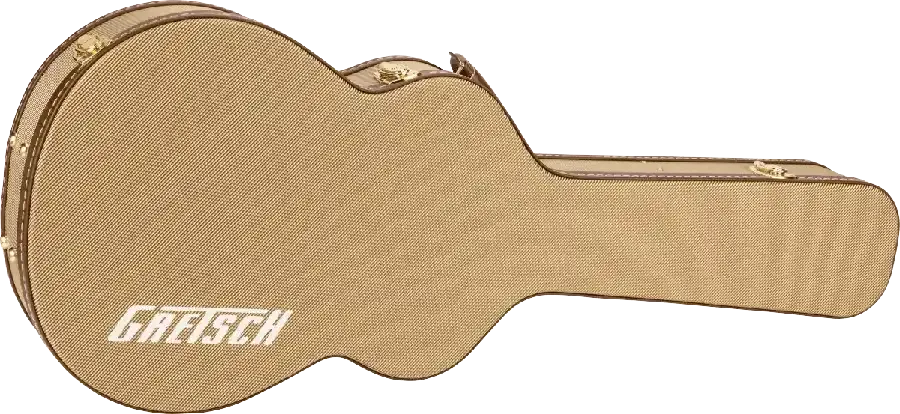 Gretsch G2420T Streamliner™ Hollow Body Case, Tweed view with classic tweed exterior and Gretsch logo.
