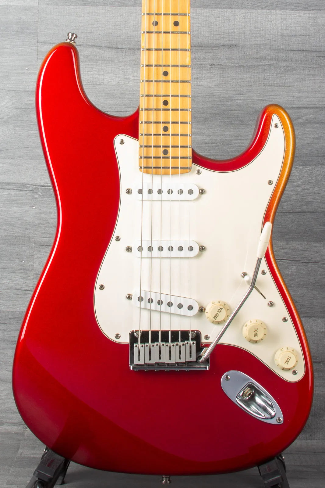 USED - 1995 Fender American Standard Stratocaster, Maple Fingerboard, Candy Apple Red