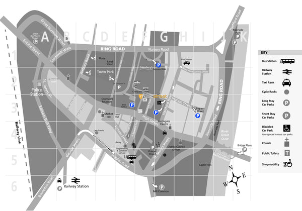 Huntingdon town map