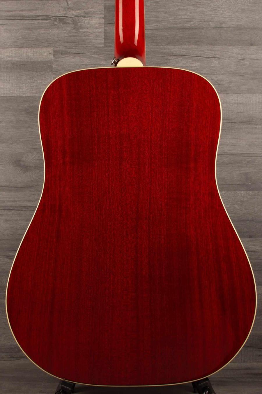 B stock. Epiphone Hummingbird Studio - Faded Cherry - Solid Top / Fishman Sonitone - Acoustic Guitar - MusicStreet