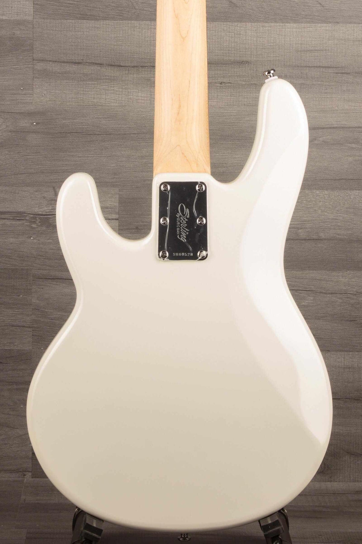 *B Stock - Sterling Stingray Short Scale Bass Guitar - Olympic White - MusicStreet
