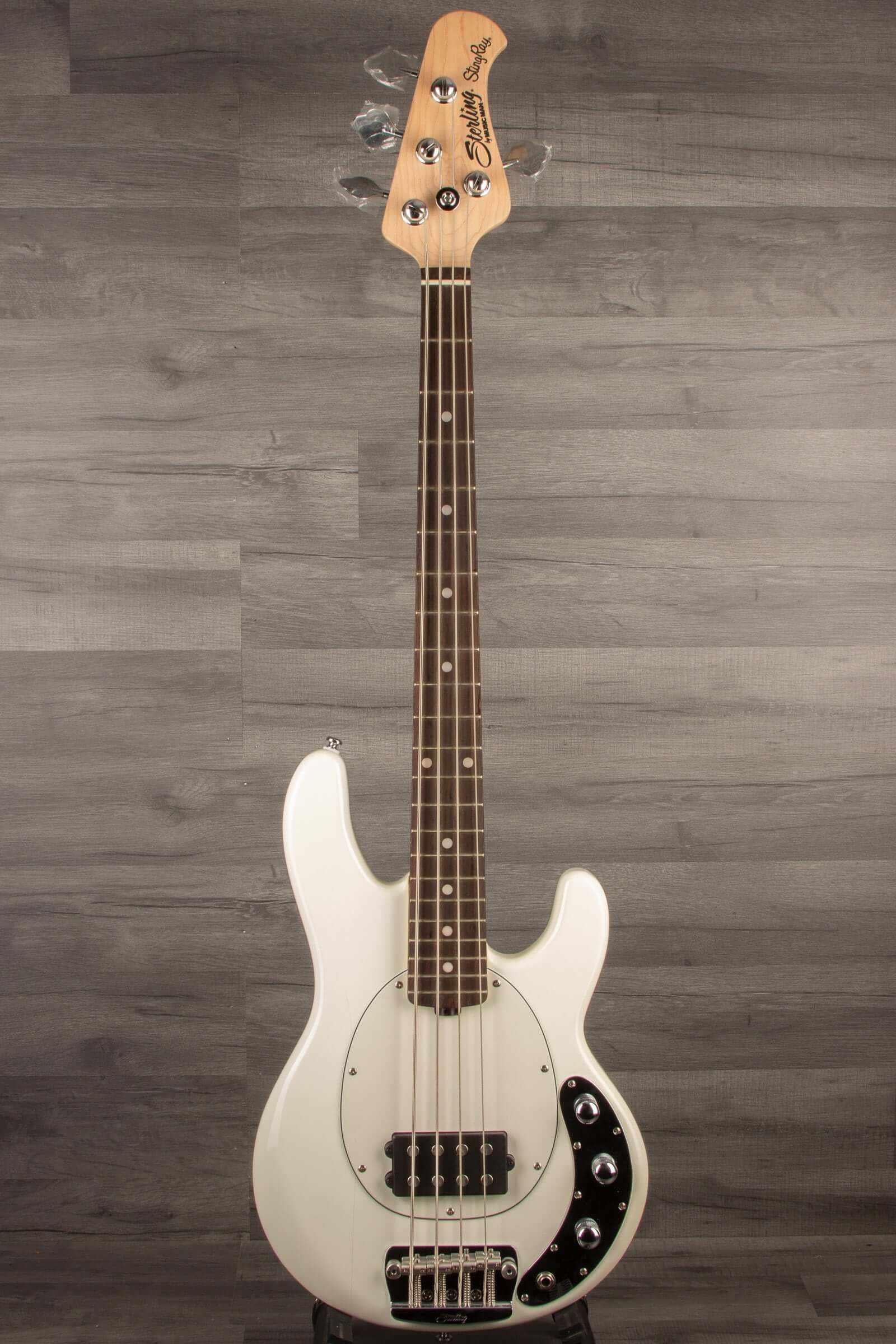 *B Stock - Sterling Stingray Short Scale Bass Guitar - Olympic White