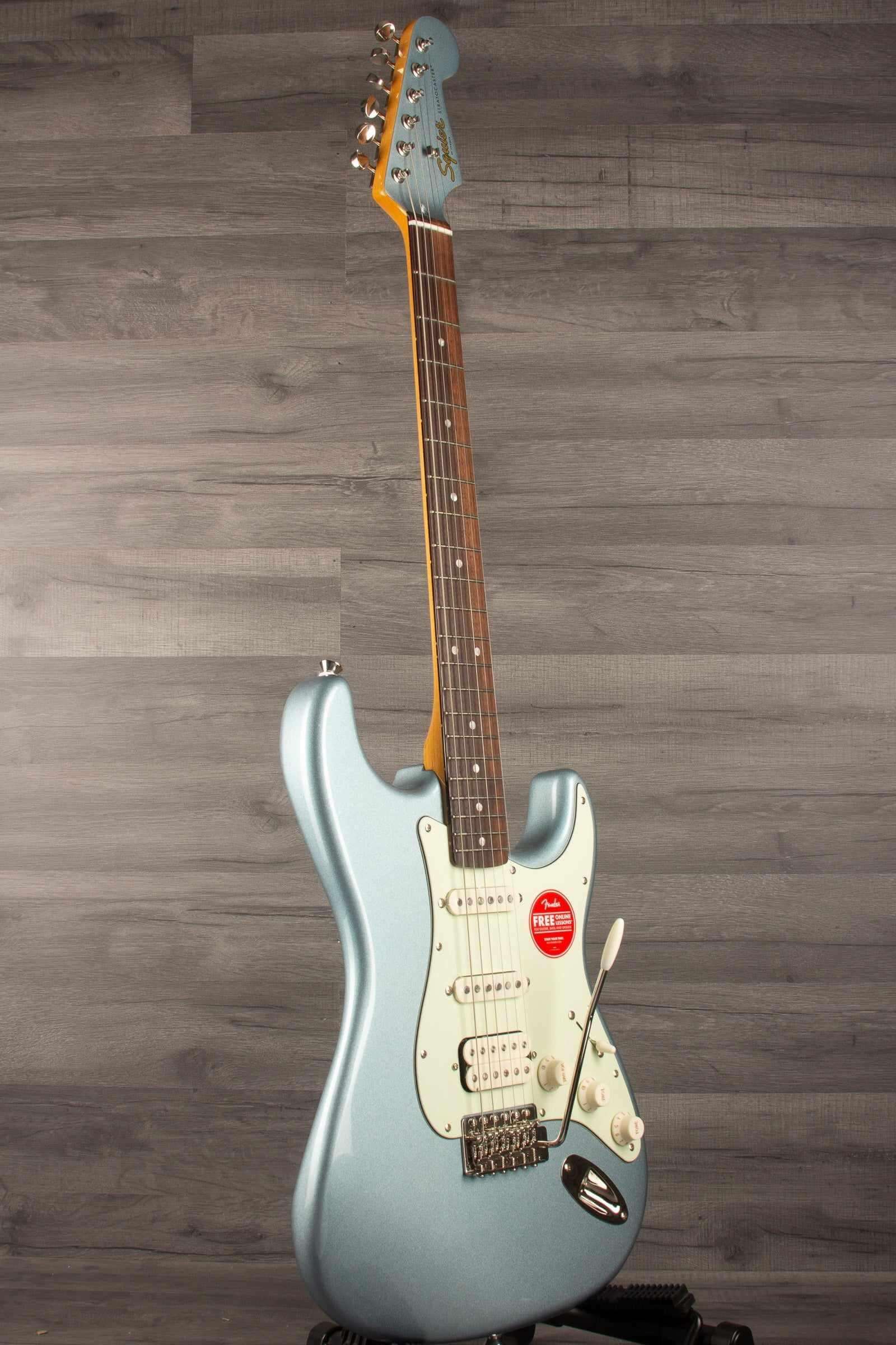 Squier FSR Classic Vibe™ 60s Stratocaster® HSS, Ice Blue Metallic, Laurel Fingerboard, Mint Pickguard.