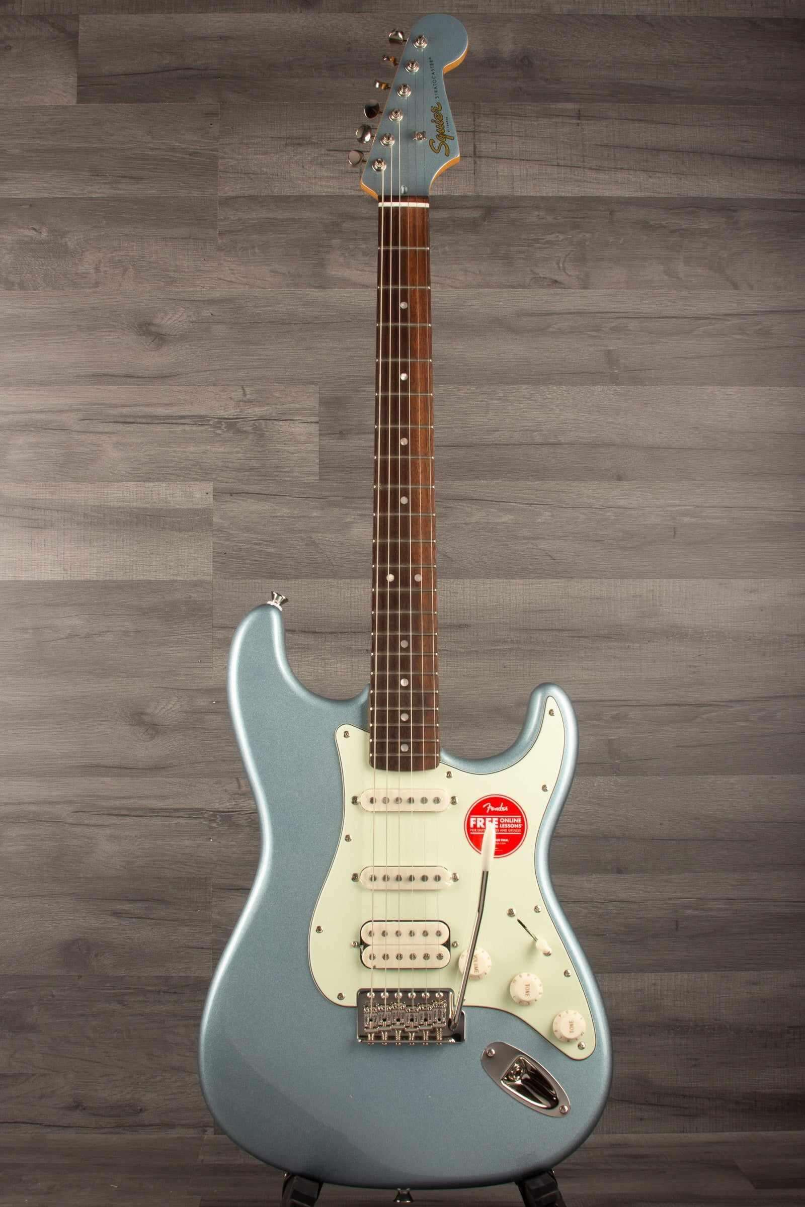 Squier FSR Classic Vibe™ 60s Stratocaster® HSS in Ice Blue Metallic with Laurel Fingerboard and Mint Pickguard
