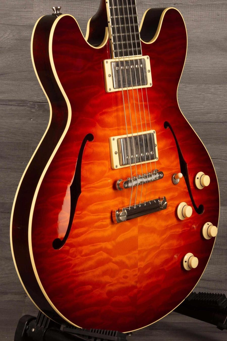 USED Collings I-35 Deluxe Quilt Top Tobacco Sunburst #12696