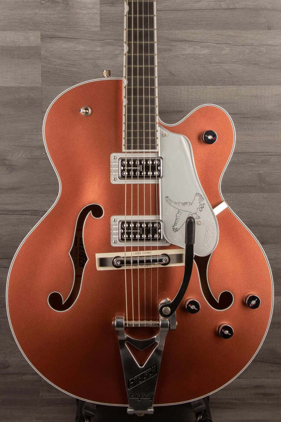 Gretsch G6136T Falcon Electric Guitar - Two Tone Copper / Sahara Metallic