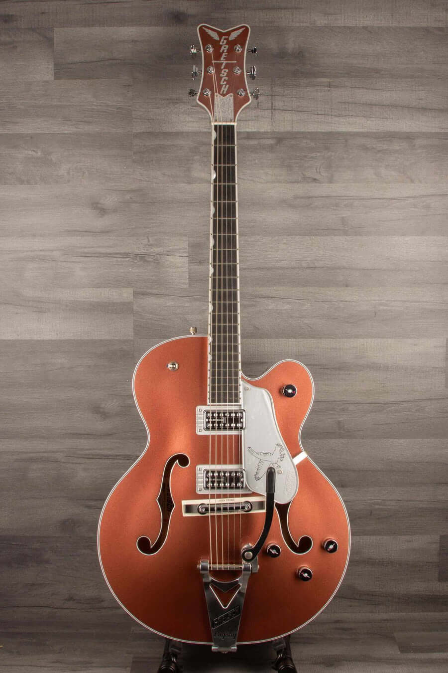 Gretsch G6136T Falcon Electric Guitar - Two Tone Copper / Sahara Metallic