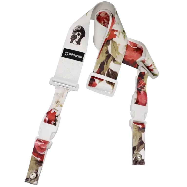 Polyphia Floral Muse ClipLock® Guitar Strap - White