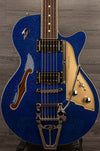 Duesenberg Starplayer Tv In Blue Sparkle With Hard Case | MusicStreet