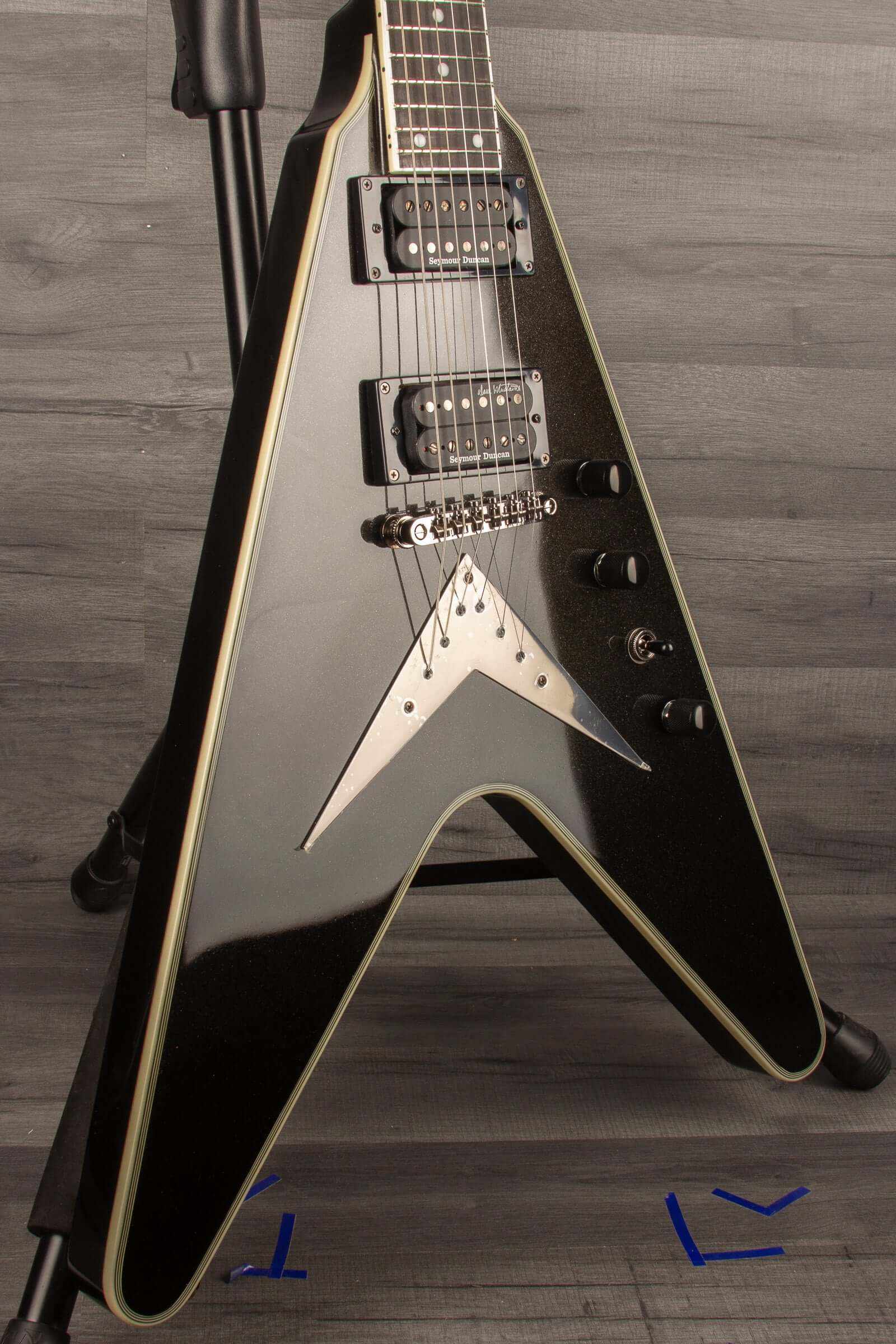 Epiphone Dave Mustaine Flying V Custom Electric Guitar, Metallic Black (Incl. Hard Case)