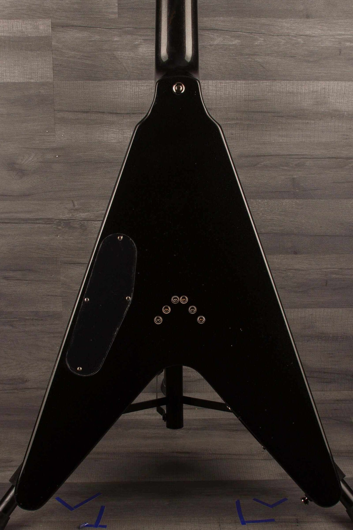 Epiphone Dave Mustaine Flying V Custom Electric Guitar, Metallic Black (Incl. Hard Case)