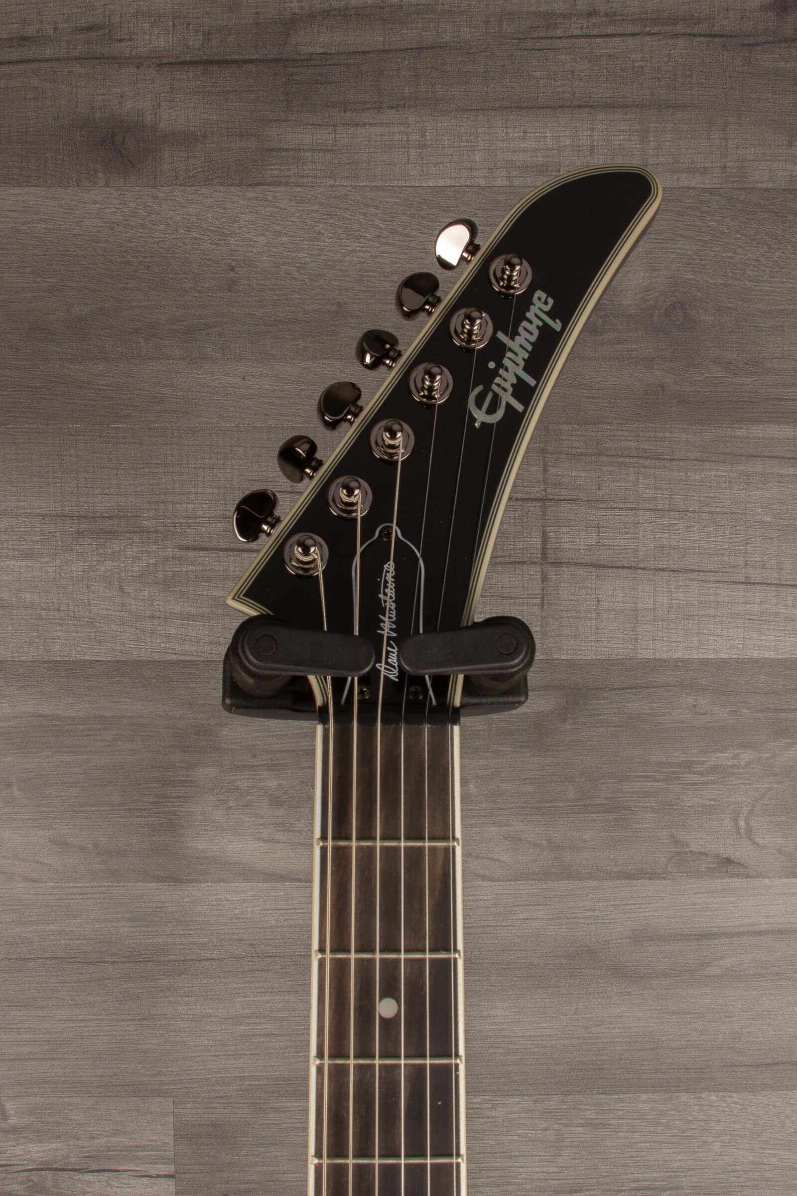 Epiphone Dave Mustaine Flying V Custom Electric Guitar, Metallic Black (Incl. Hard Case)