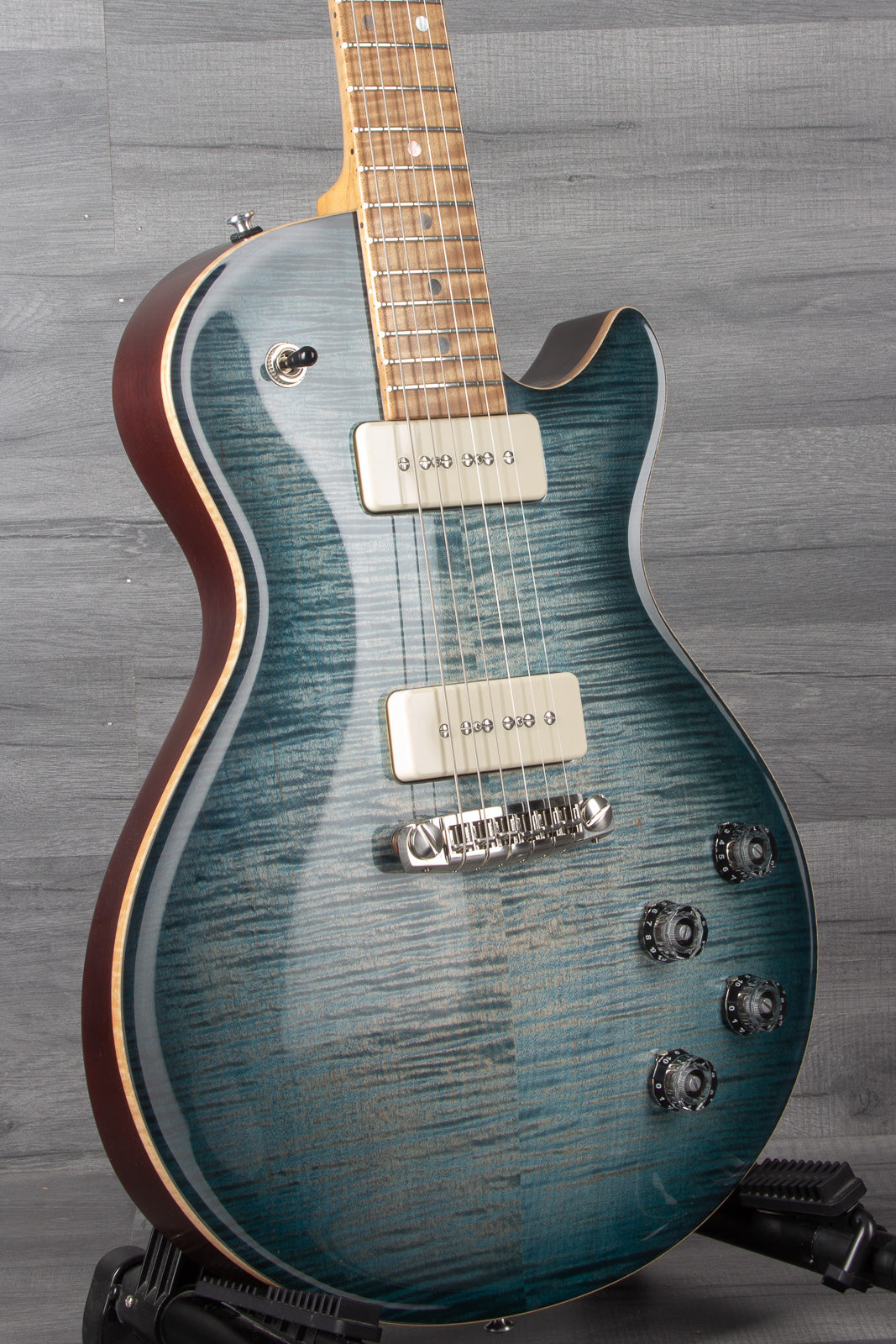 Patrick James Eggle Macon Carved Top SC Electric Guitar (#31116) - Roasted Maple Neck, P90 Pickups