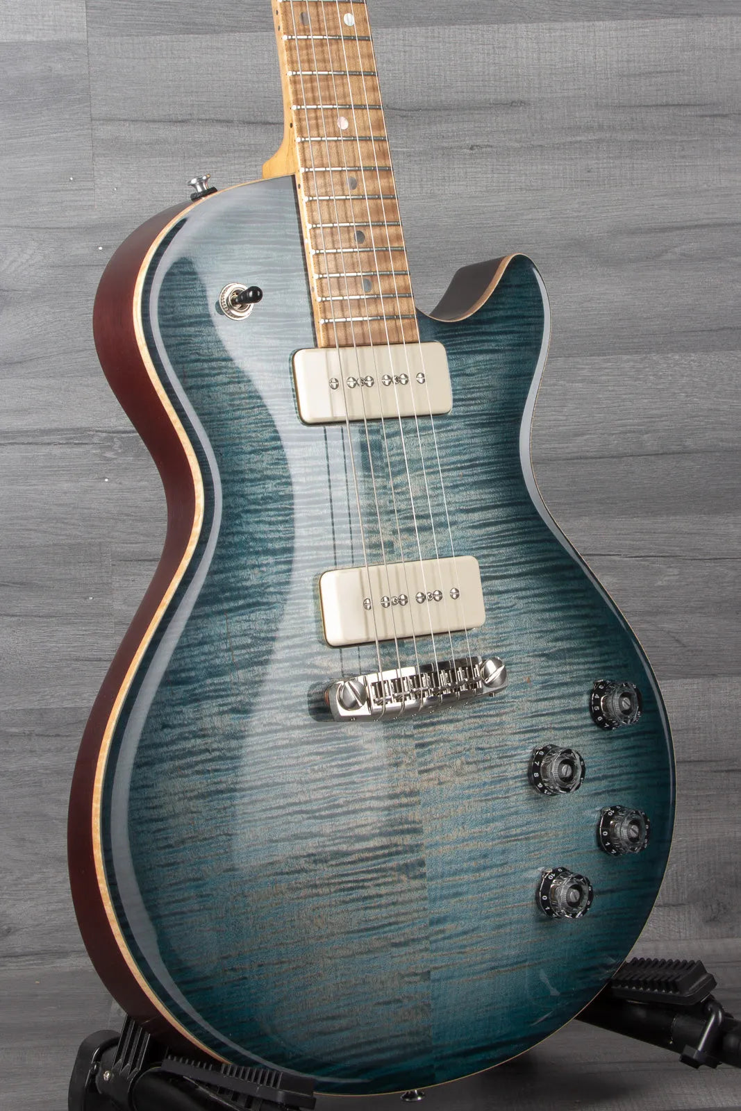 Patrick James Eggle Macon Carved Top SC Electric Guitar (#31116) - Roasted Maple Neck, P90 Pickups