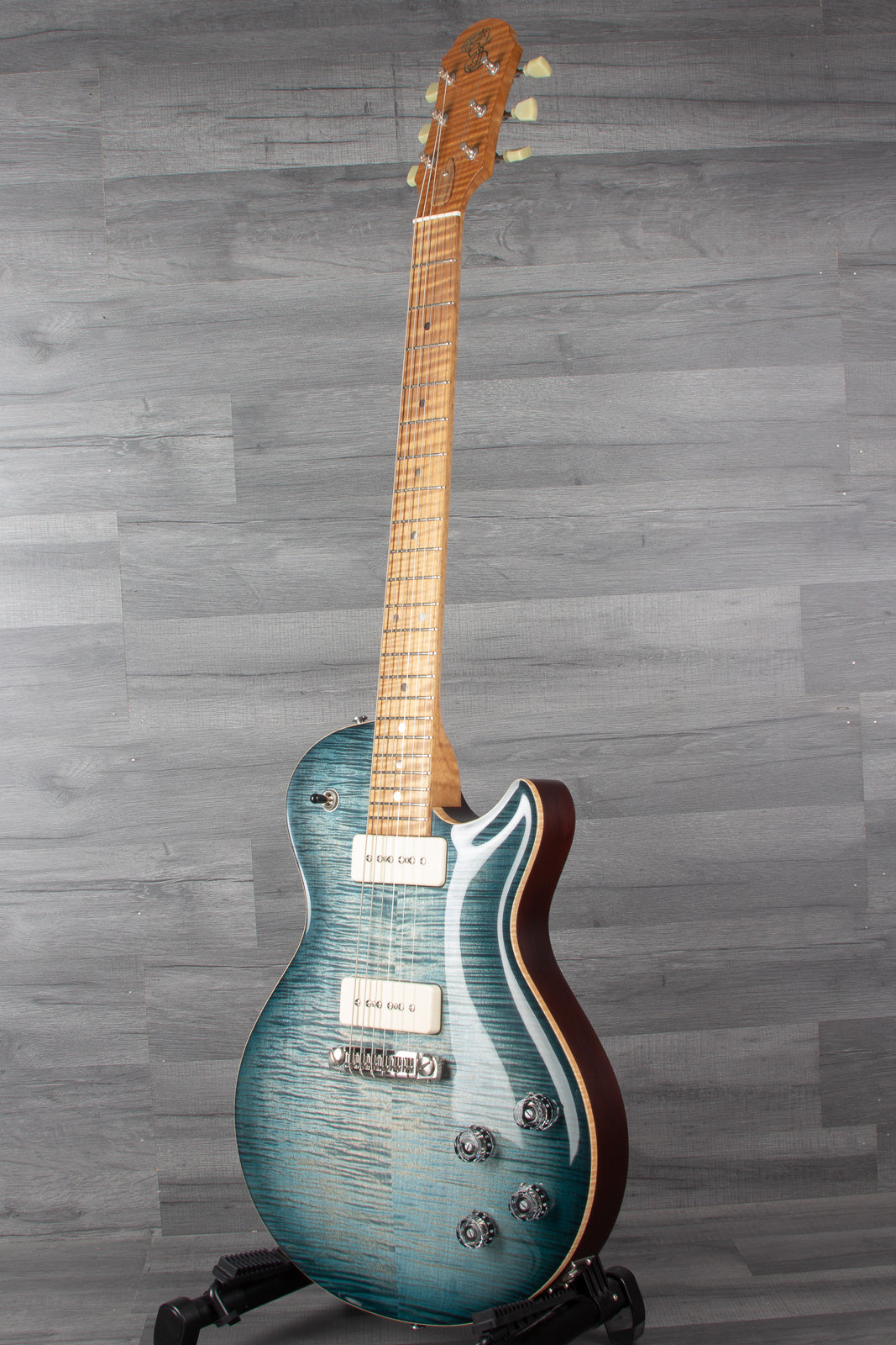 Patrick James Eggle Macon Carved Top SC Electric Guitar (#31116) - Roasted Maple Neck, P90 Pickups