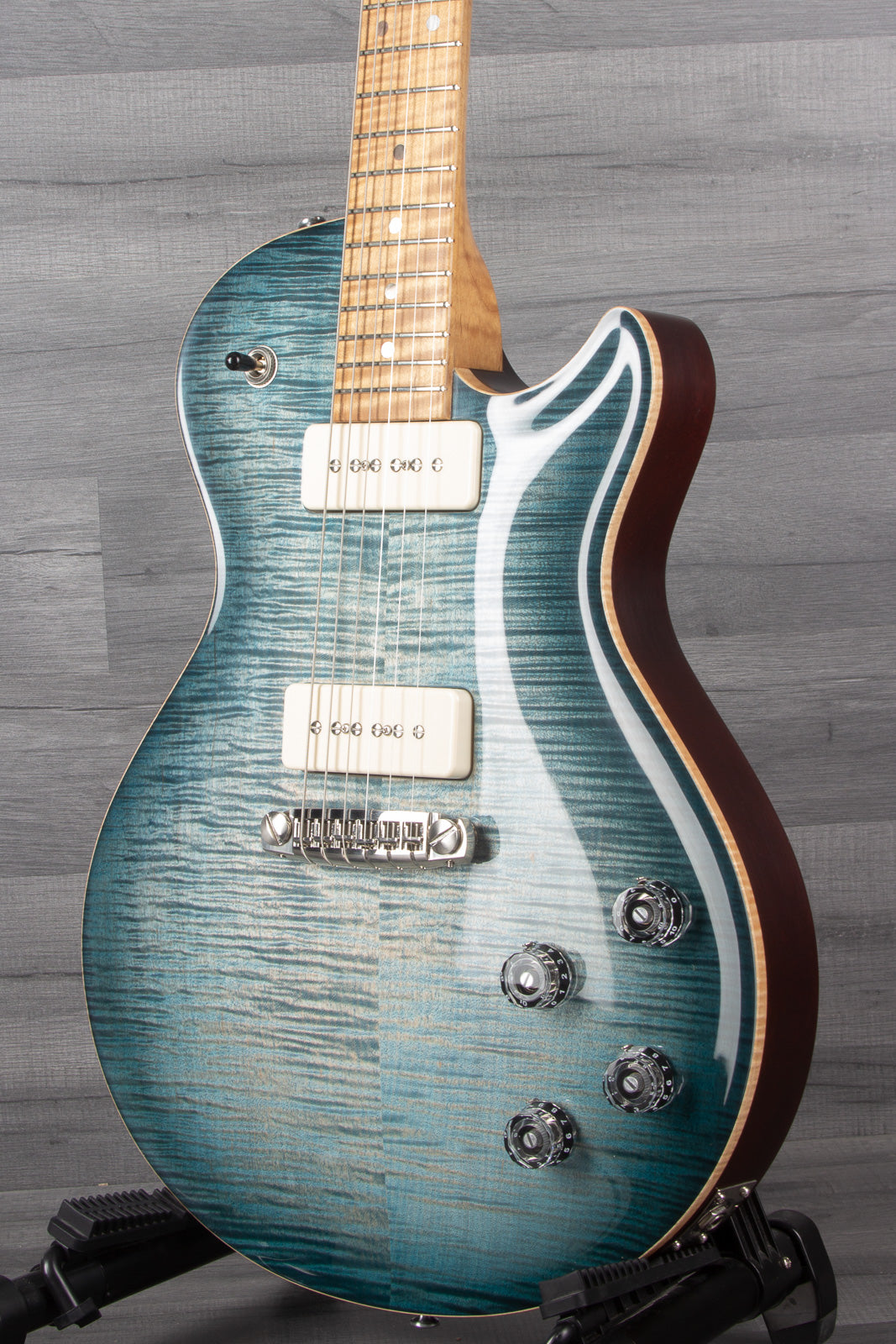 Patrick James Eggle Macon Carved Top SC Electric Guitar (#31116) - Roasted Maple Neck, P90 Pickups
