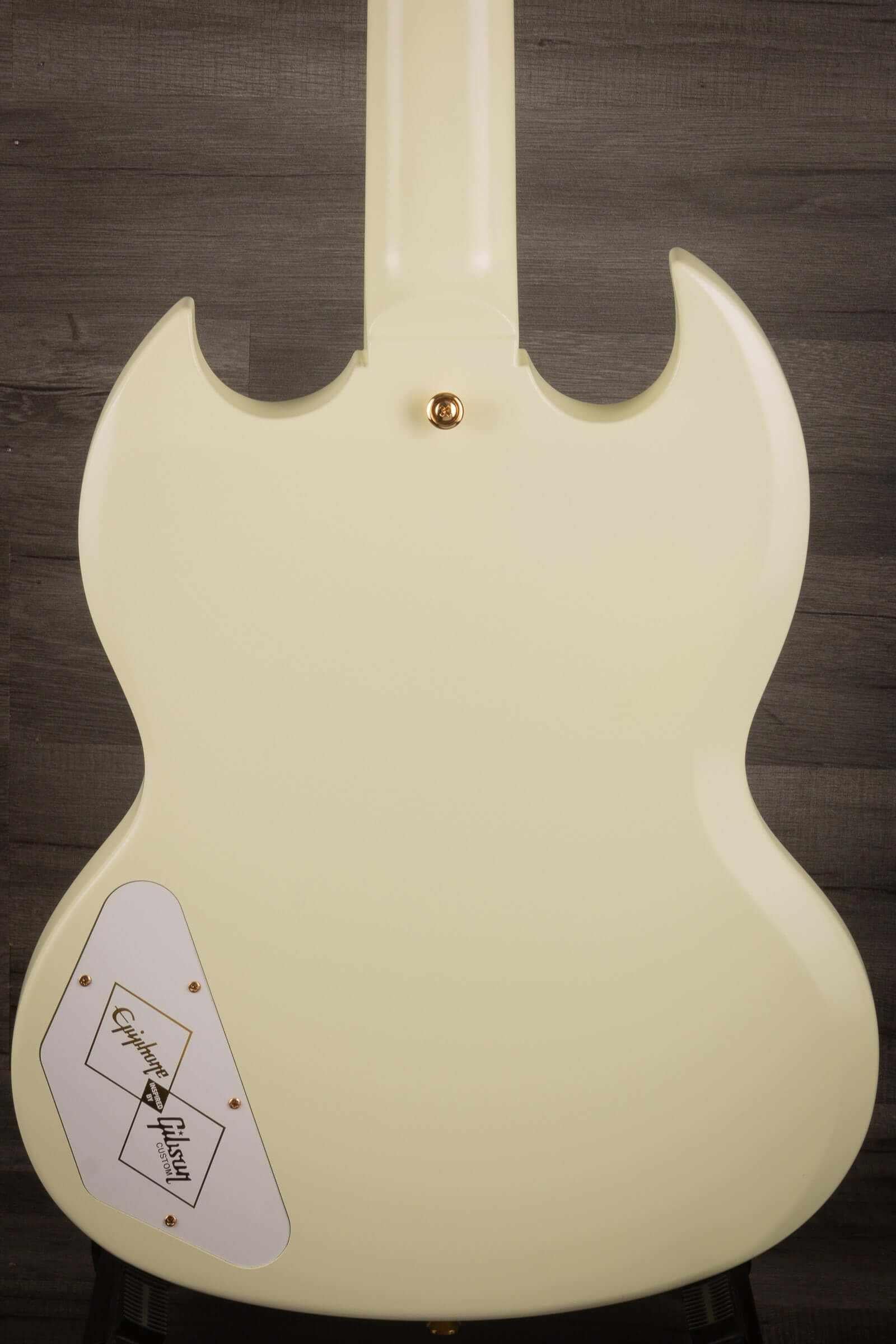 Epiphone 1963 Les Paul SG Custom With Maestro Vibrola Inspired by Gibson Custom, Classic White - inc case