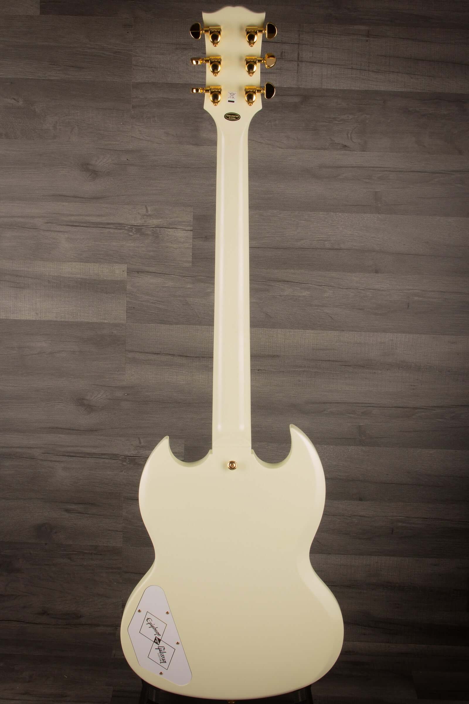 Epiphone 1963 Les Paul SG Custom With Maestro Vibrola Inspired by Gibson Custom, Classic White - inc case
