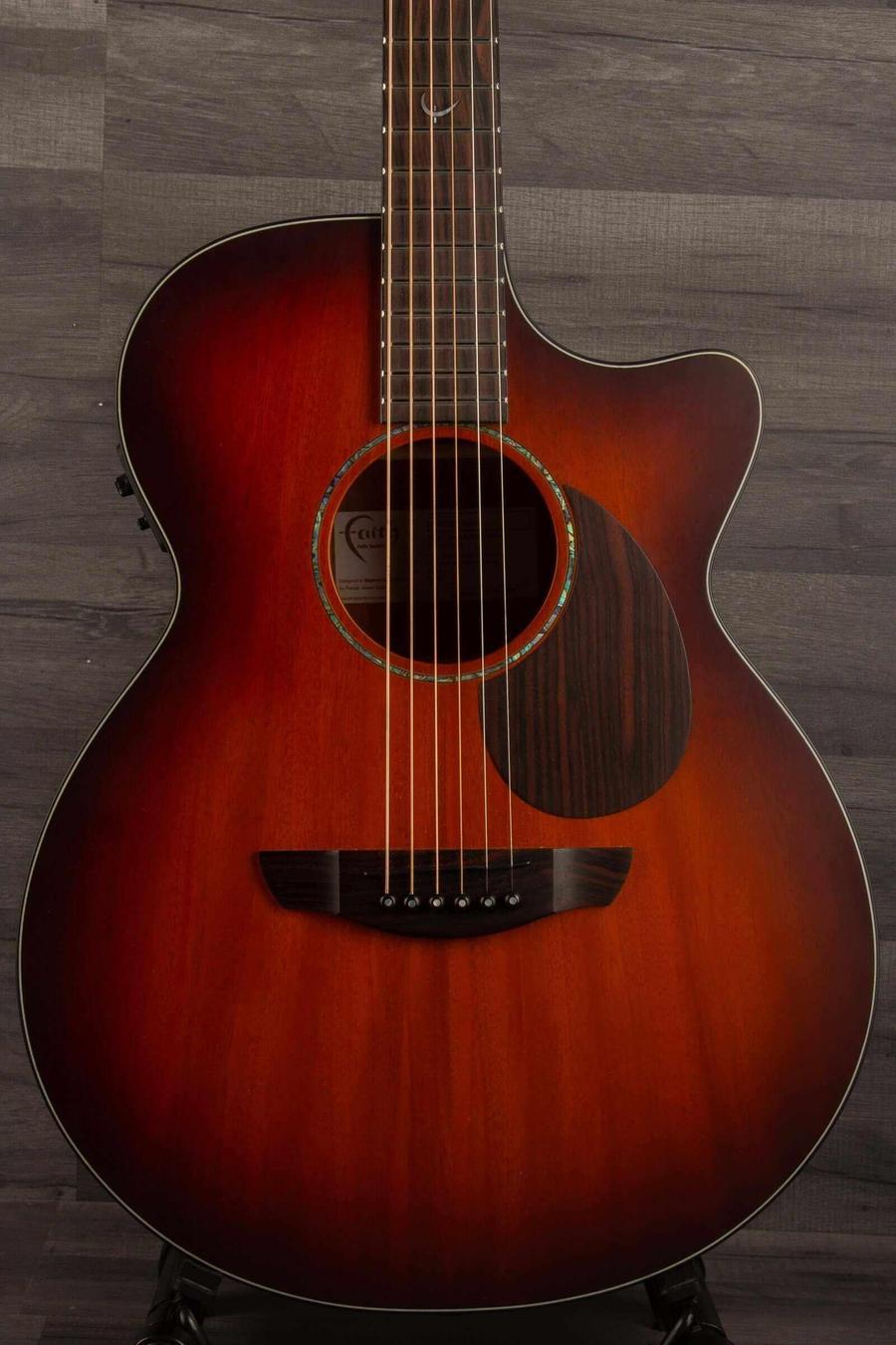 USED - Faith Nexus Venus - Solar Flare guitar with Solar Flare Burst finish and ebony fingerboard.