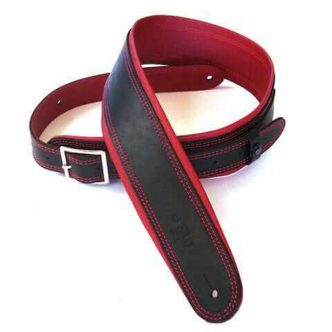 Dsl Geb25-15-8 2.5″ Rolled Edge Buckle Black/Red - MusicStreet