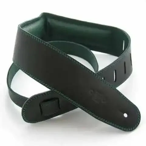 DSL GEG25-15-7 2.5″ Padded Garment Black/Green - Guitar Strap