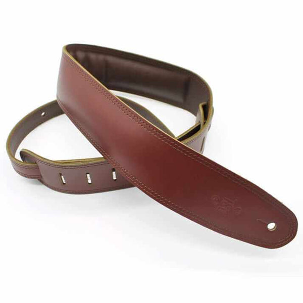 DSL GEG25-16-2 2.5″ Padded Garment Guitar Strap - Dark Tan