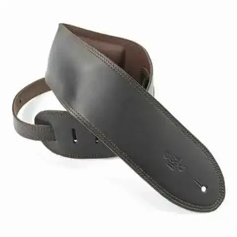 DSL GEG35-15-2 3.5″ Padded Garment Guitar Strap - Black/Brown