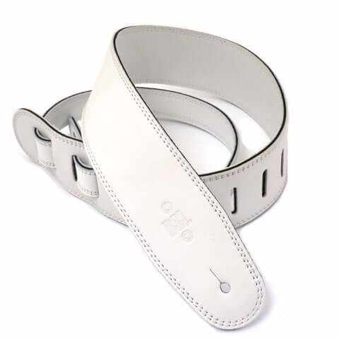 Dsl GLG 25-14 2.5" Triple Ply Leather White/White - MusicStreet