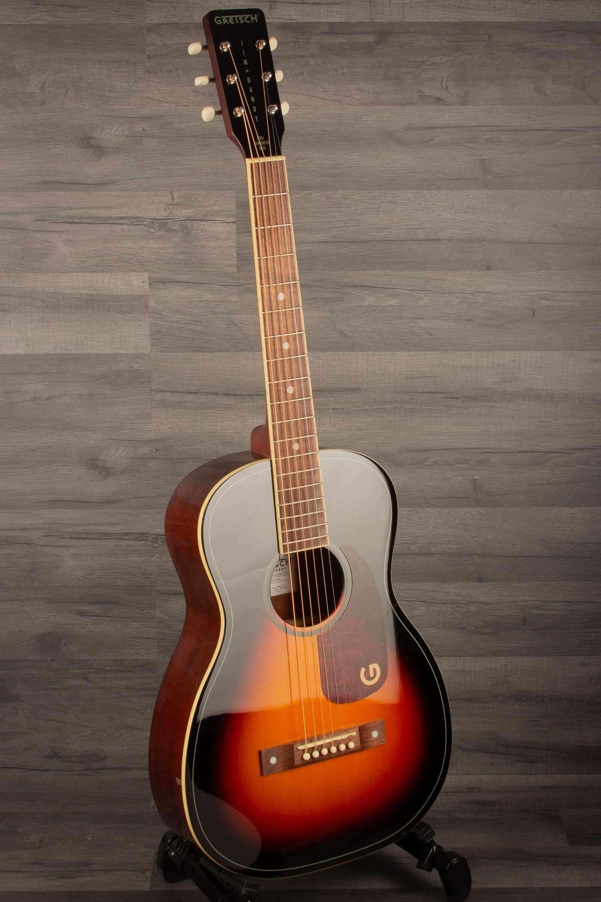Gretsch Jim Dandy™ Parlour LTD, Solid Top, Walnut Fingerboard, Heritage Burst - MusicStreet