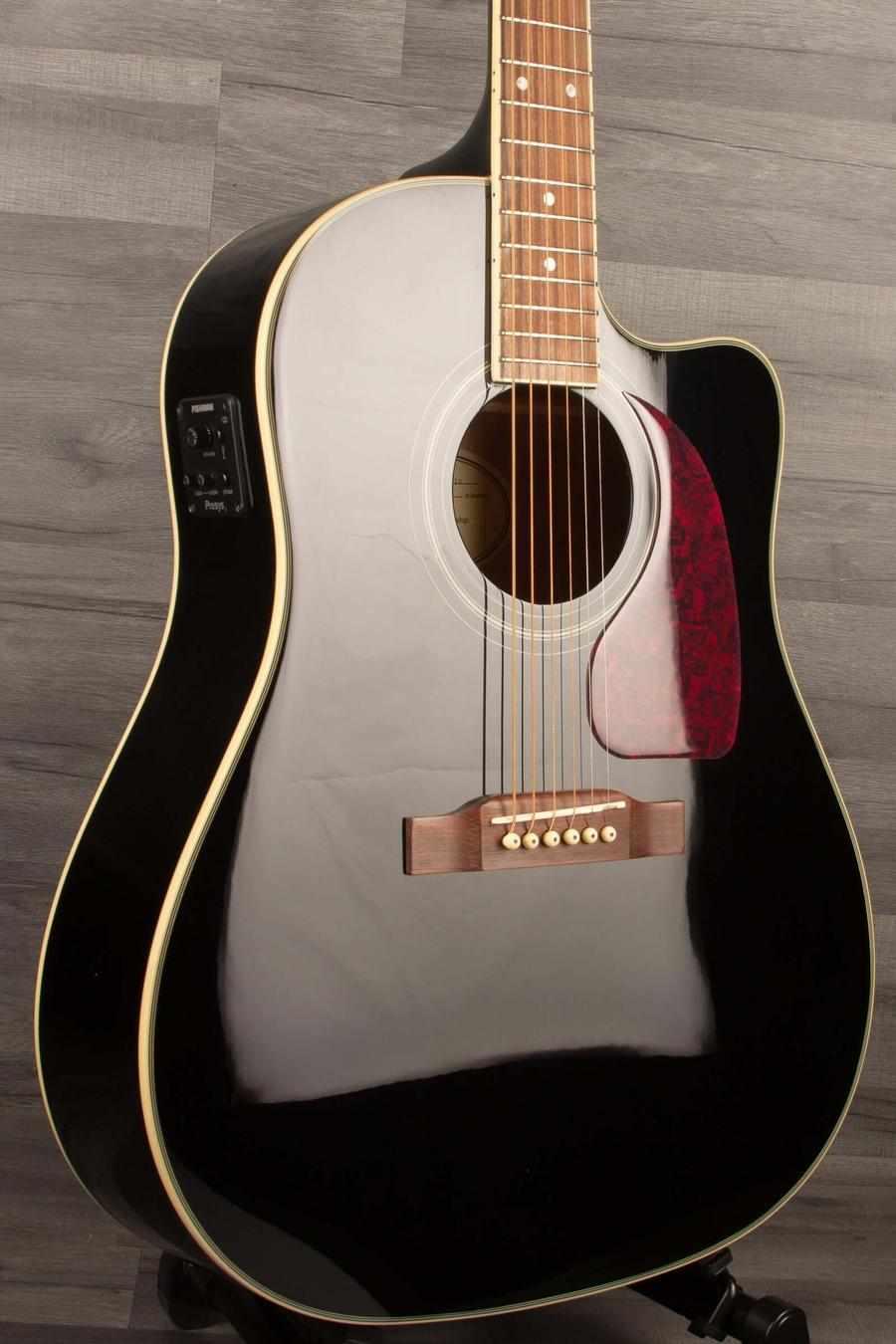 Epiphone J-45 EC Studio soild top, Ebony - MusicStreet