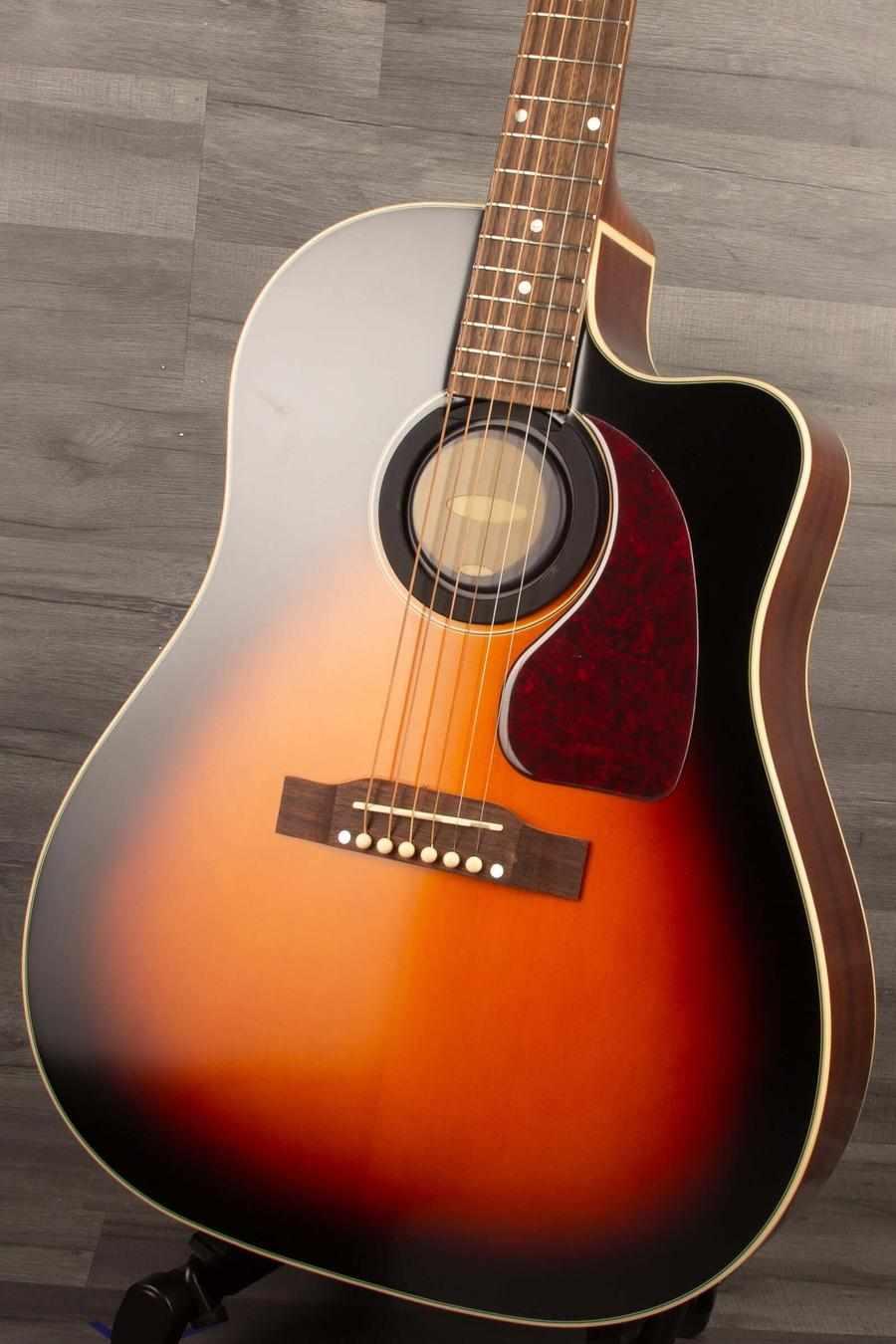 Epiphone Inspired by Gibson J-45 EC in Aged Vintage Sunburst Gloss - MusicStreet