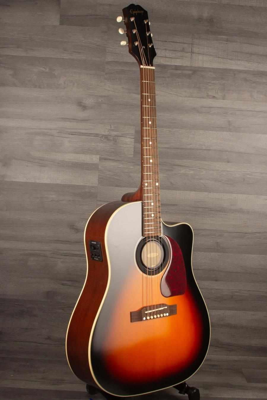 Epiphone Inspired by Gibson J-45 EC in Aged Vintage Sunburst Gloss - MusicStreet