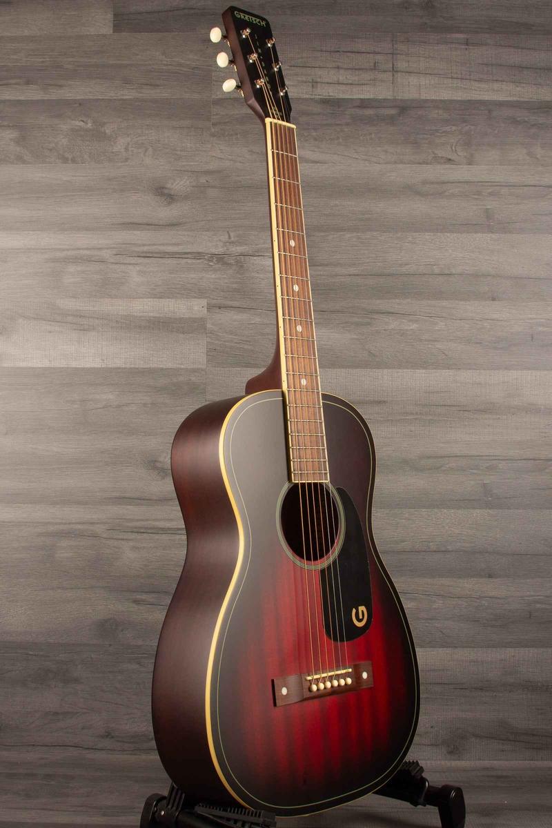 Gretsch Jim Dandy™ Parlor, Walnut Fingerboard, Black Pickguard, Deep cherry burst