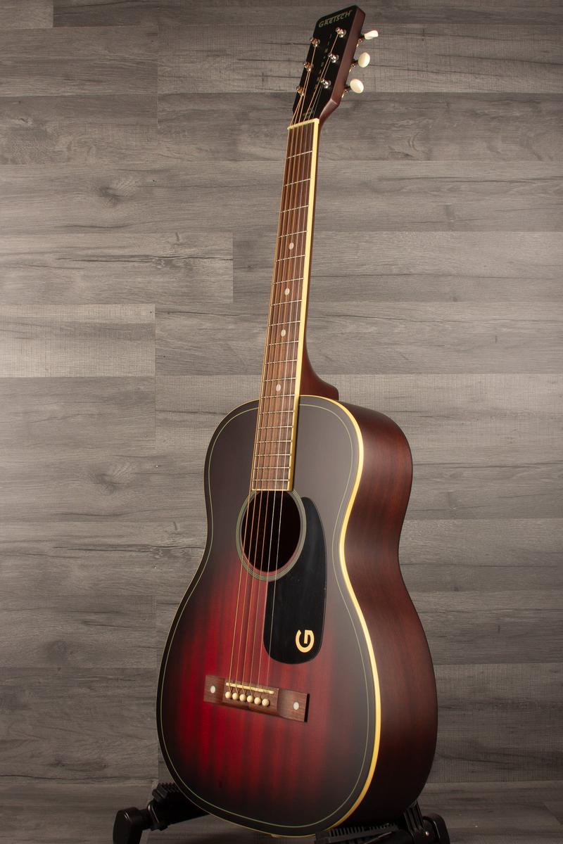 Gretsch Jim Dandy™ Parlor, Walnut Fingerboard, Black Pickguard, Deep cherry burst