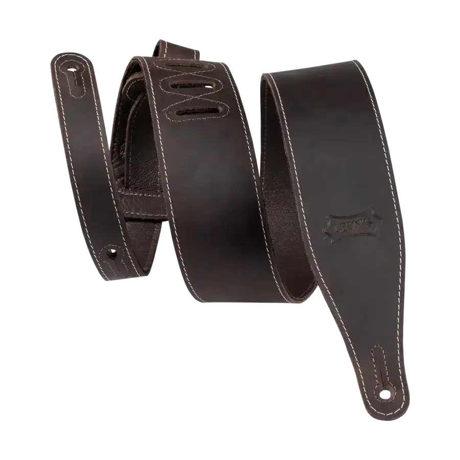 Levy's Like Butter Series Guitar Strap - Distressed Dark Brown - MusicStreet