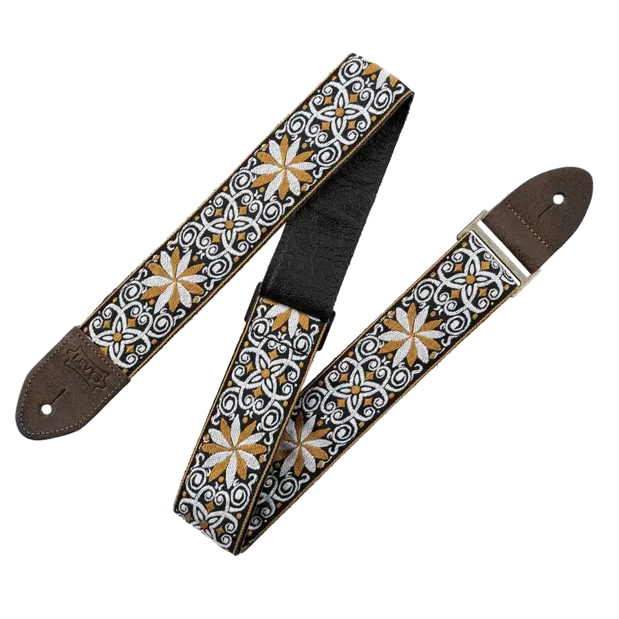 Levy's Vintage Hootenanny Series Guitar Strap - yellow - MusicStreet