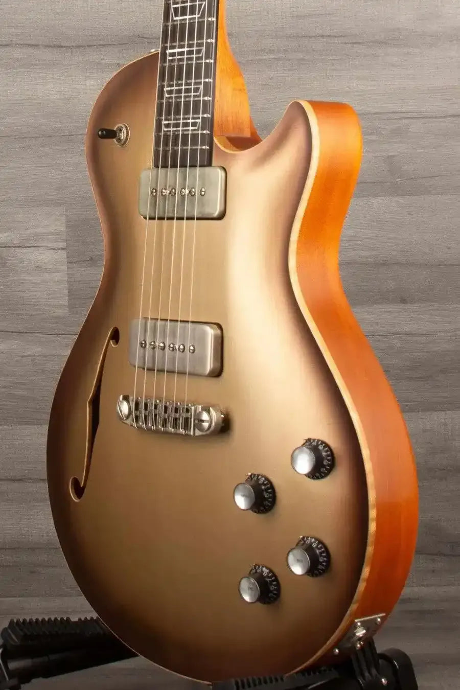 Patrick James Eggle Macon Carved Top Electric Guitar - Sunburst over Shoreline Gold s#31150