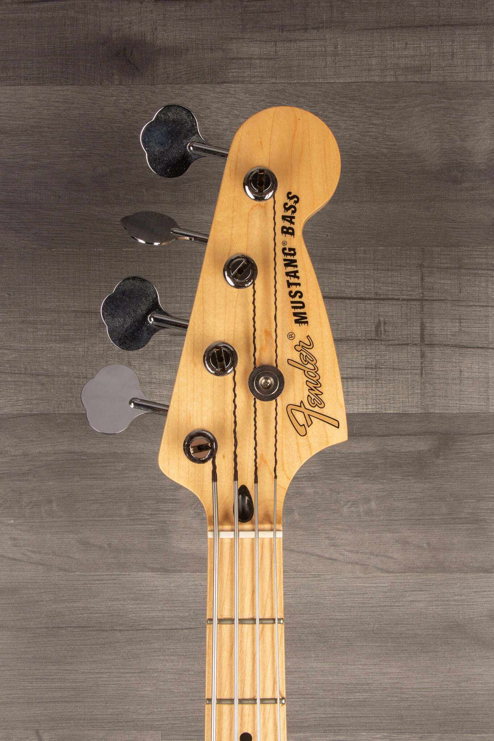 USED - Fender Mustang PJ Bass Guitar - Black (Incl. hard case)