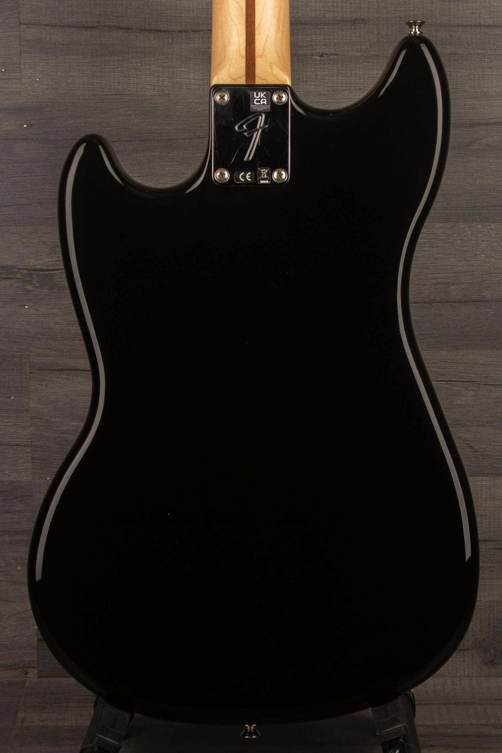USED - Fender Mustang PJ Bass Guitar - Black (Incl. hard case)