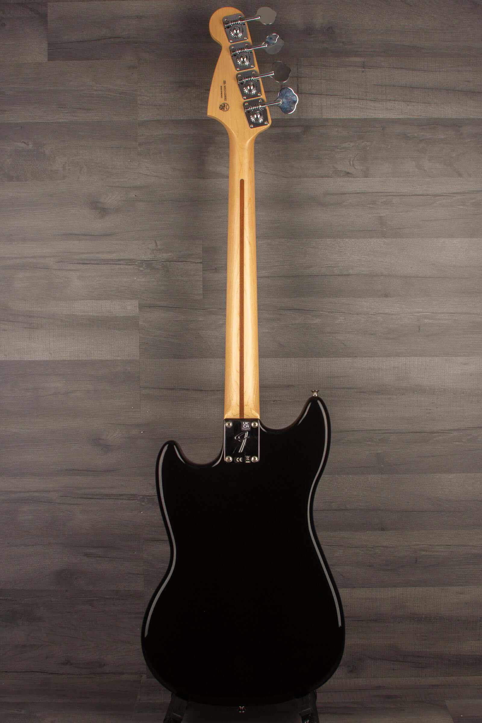 USED - Fender Mustang PJ Bass Guitar - Black (Incl. hard case)